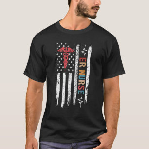 Classic Distressed Flag For Emergency Room Er Nur T-Shirt