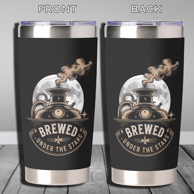 Classic Distressed Fonts Brewed Under the Sun Insulated Tumbler (Creator Uploaded)