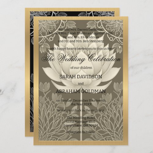 Classic Divorced Parents Wedding Invitations