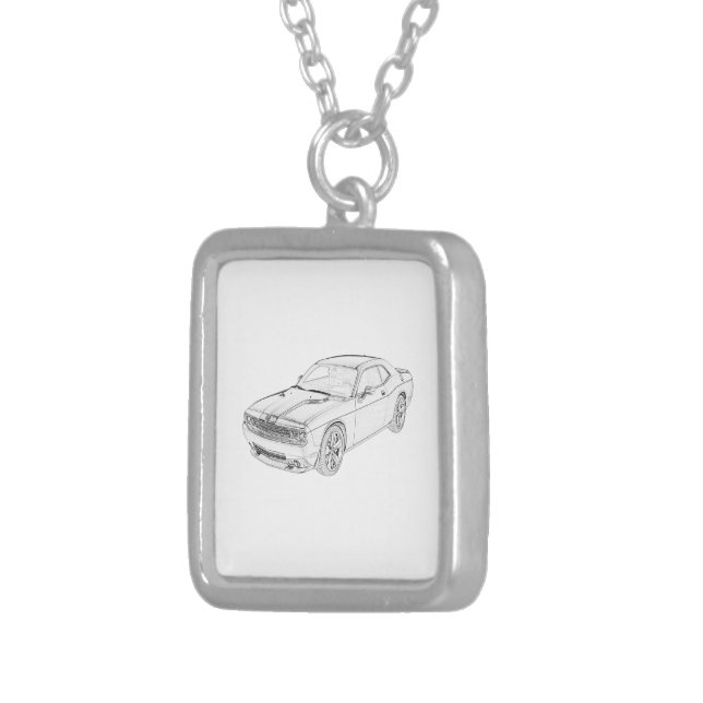 CHALLENGER /LOGO NECKLACE SILVER・52cm Amazon.com: Dodge Baron-Jewelry Challenger SRT Silver