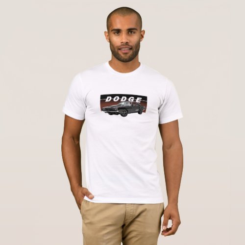 Classic Dodge Challenger on white t-shirt Classic Dodge Challenger on white t-shirt