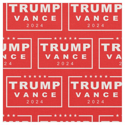 Classic Donald Trump Vance 2024 Rectangle Logo Fabric