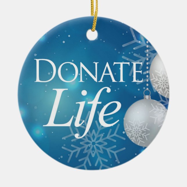 Classic Donate Life Ceramic Ornament (Front)