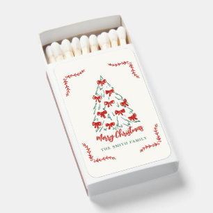 classic doodle christmas tree party matchboxes