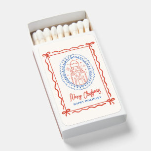 Classic doodle Nutcracker Sketch Christmas Party Matchboxes