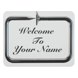 Classic Door Sign, Foam Adhesive Your Name Door Si Sign