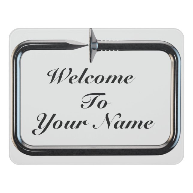Classic Door Sign, Foam Adhesive Your Name Door Si Sign (Contemporary Front)