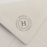 Classic Dot Circle Monogram Return Address