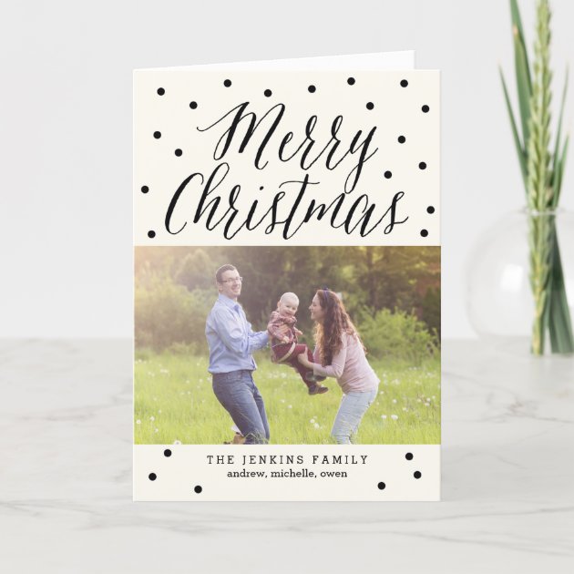 Classic Dots Christmas Photo Cards