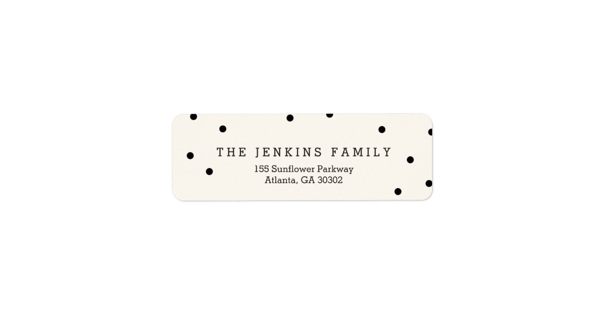 Classic Dots Modern Return Address Labels | Zazzle