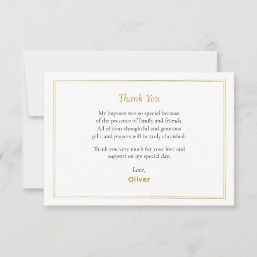 Classic Double Gold Frame Simple Orthodox Baptism