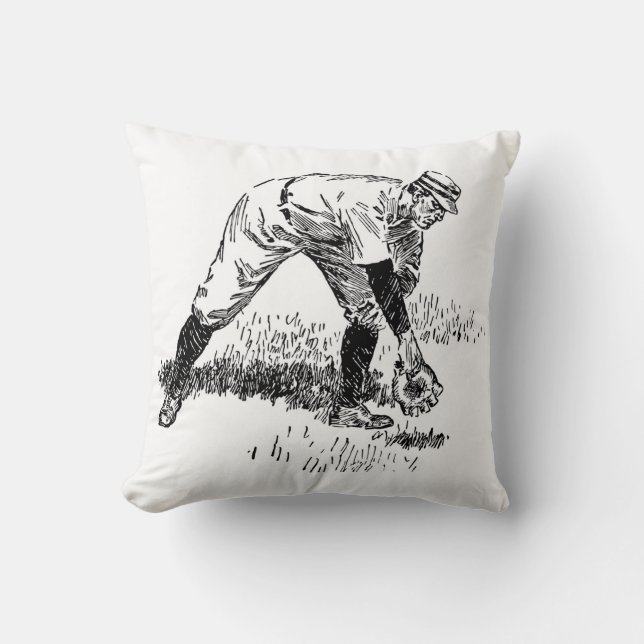 Classic Double Sided Baseball Throw Pillow (Front)