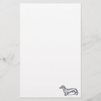 Classic Doxie - Black Stationery