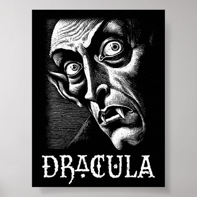 Classic Dracula Vintage Gothic Vampire Halloween Poster (Front)