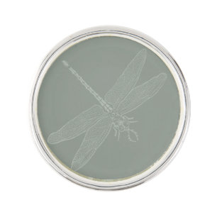 Classic Dragonfly Illustrated Art CUSTOM COLOR Lapel Pin