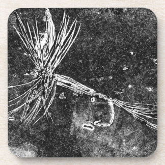 Classic dry fly pattern for trout and bass adult beverage coaster