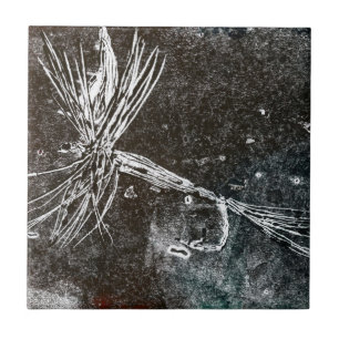 Classic dry fly pattern for trout and bass adult ceramic tile