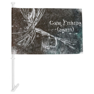Classic dry fly pattern for trout and bass fishing car flag
