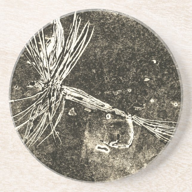 Classic dry fly pattern for trout and bass fishing coaster (Front)