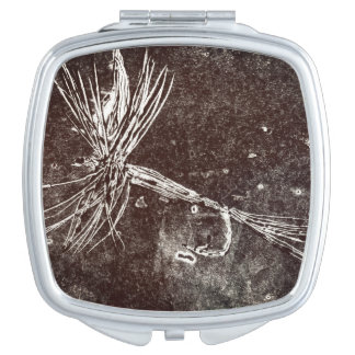 Classic dry fly pattern for trout and bass fishing compact mirror