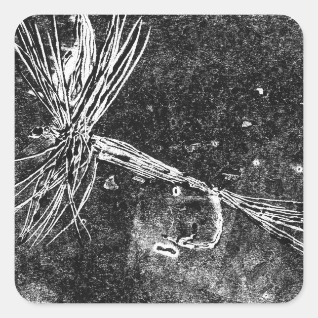 Classic dry fly pattern for trout and bass fishing square sticker (Front)