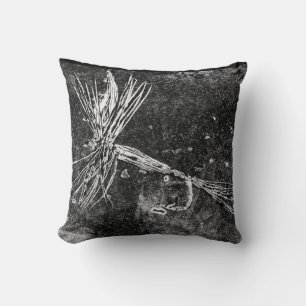 Classic dry fly pattern for trout and bass fishing throw pillow
