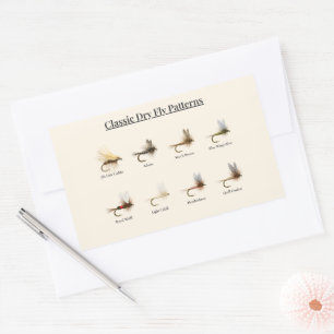 Classic Dry Fly Patterns Sticker – 8 Patterns