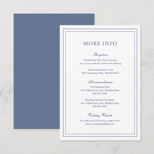 Classic Dusty Blue Elegant Wedding