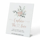 Classic Dusty Pink Rose Capture the Love Hashtag