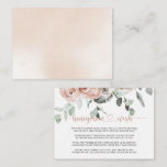 Classic Dusty Pink Rose Floral Honeymoon Wish  Enclosure Card<br><div class="desc">This classic dusty pink rose floral honeymoon wish enclosure card is perfect for a rustic wedding. The design features elegant watercolor dusty pink roses and green foliage,  neatly assembled into beautiful bouquets.</div>