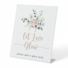 Classic Dusty Pink Rose Floral Let Love Glow