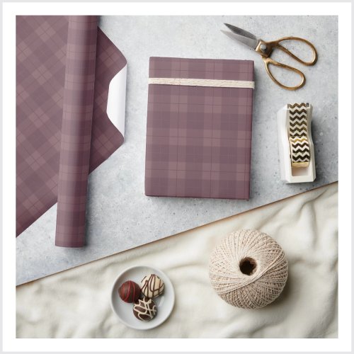 Classic Dusty Plum Plaid Wrapping Paper