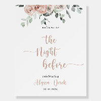 Classic Dusty Rose Pink The Night Before Sign
