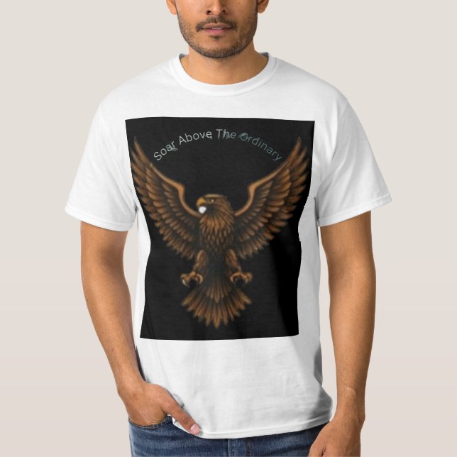 Classic Eagle Design on White Tee Standout Fashion (Front)