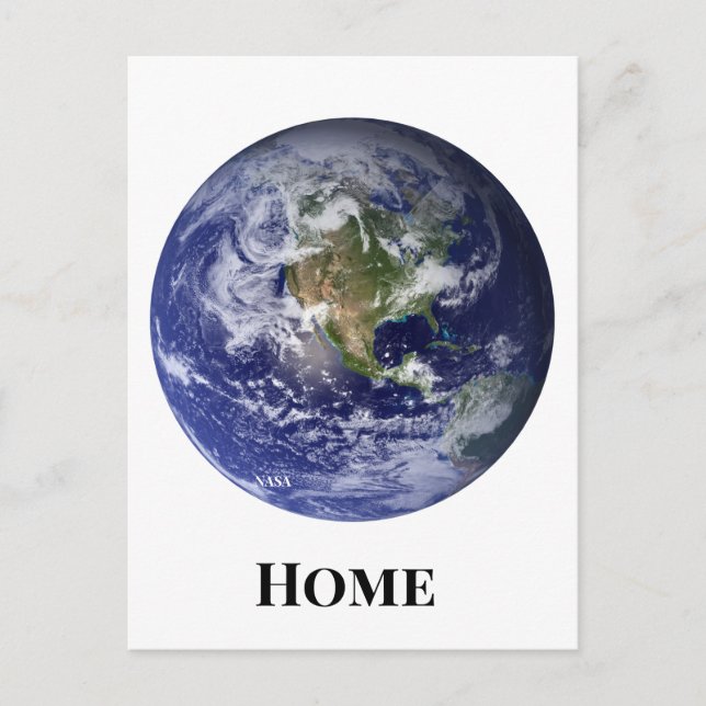 Classic Earth from Space, Blue Marble by NASA Postcard (Front)