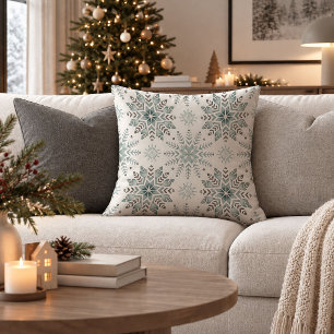 Classic Earthy Scandinavian Winter Decorative Pill Throw Pillow