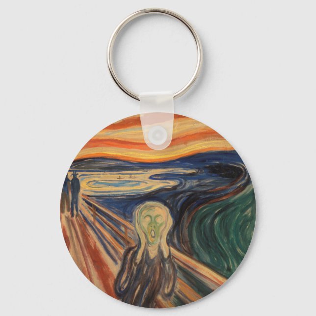 Classic Edvard Munch The Scream Painting Keychain (Front)