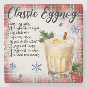 Classic Eggnog Recipe Marble Coaster