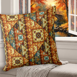 Classic Egyptian Abstract Pattern Pillow