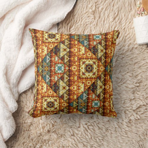 Classic Egyptian Abstract Pattern Pillow