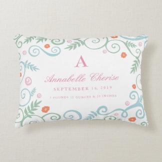 Classic Elegance Baby Birth Information Pillow