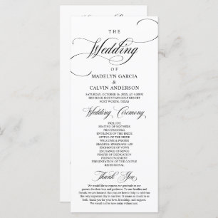 Classic Elegance Black Script, Wedding Ceremony  P Program