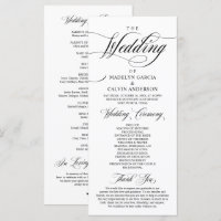 Classic Elegance Black Script, Wedding Ceremony