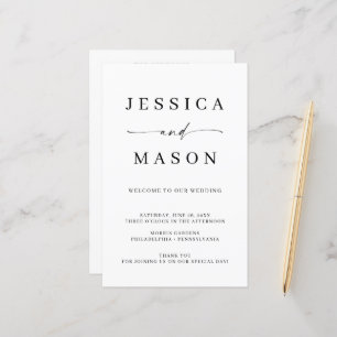 Classic Elegance Budget Wedding Program