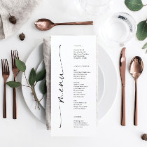 Classic Elegance Double Sided Wedding Menu