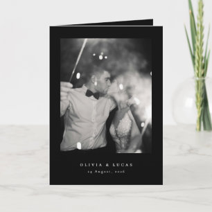 Classic Elegance Folded Wedding Thank You Card