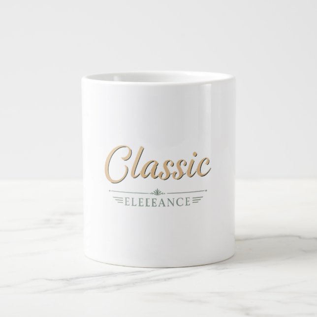 Classic Elegance Giant Coffee Mug (Front)