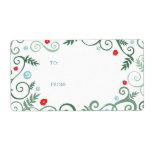 Classic Elegance Gift Tag Labels<br><div class="desc">Scrolls,  flowers,  and leaves design in shades of greens,  blue,  and red. White background. Elegant,  stylish,  colorful - perfect for family and friends!</div>