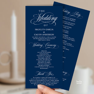 Classic Elegance Gold Script, Wedding Ceremony Program