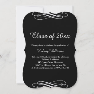 Classic Elegance Graduation Party Invitation